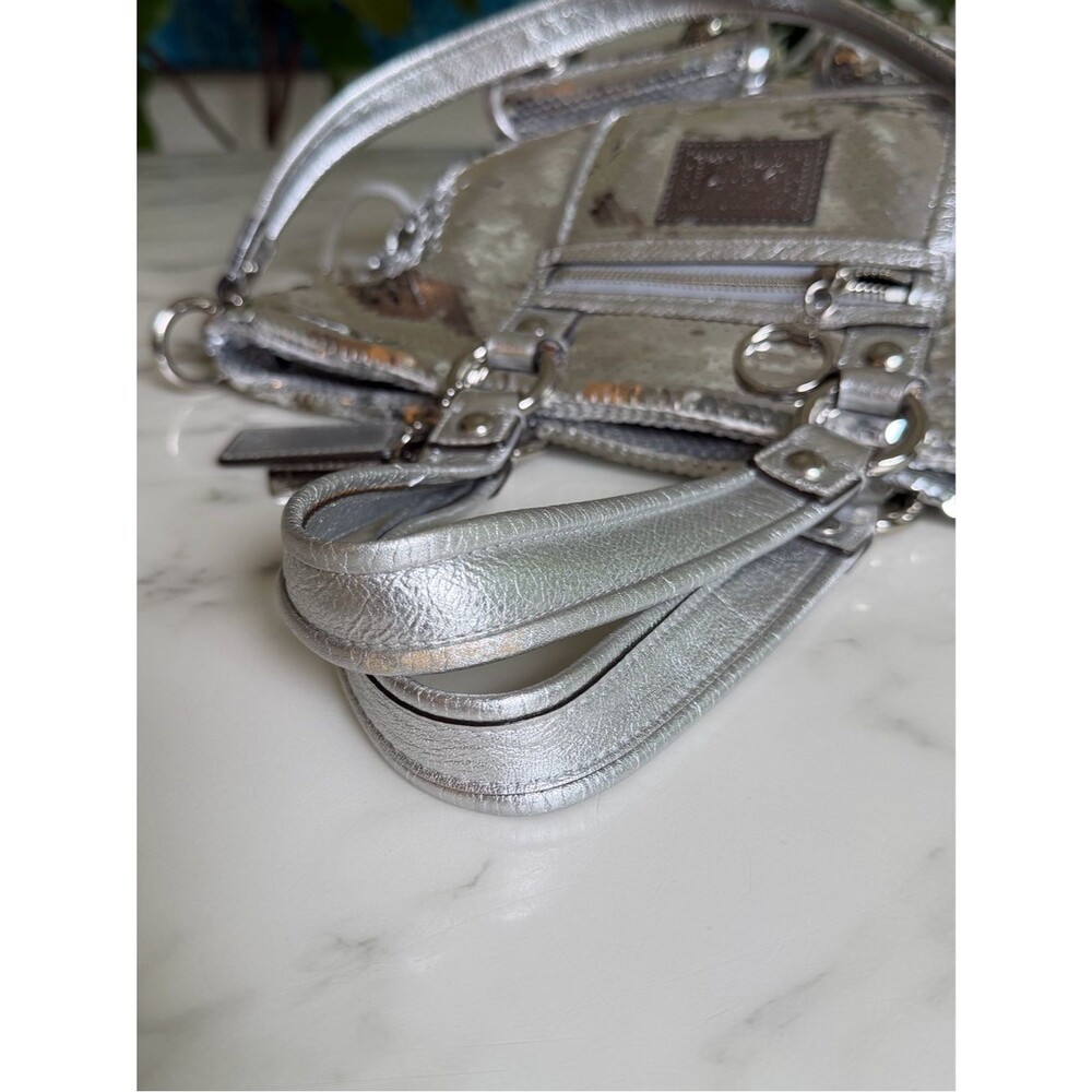 Coach Limited Edition Poppy Sequin Spotlight Tote Shoulder Bag 13821 Silver Y2K - Picture 15 of 16